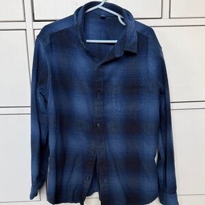 Boys UNIQLO Blue Plaid Shirt NEW
